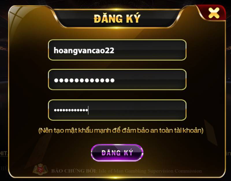HitClub - Hit.Club: Cổng Game Bài, Tài Xỉu, Nổ Hũ Số 1 9/2025 13 Nhập Thông Tin Đăng ký Hitclub